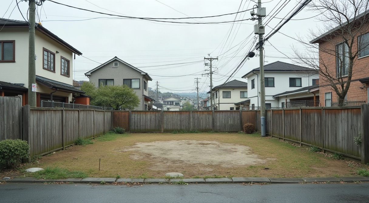 住宅地にある未活用の土地